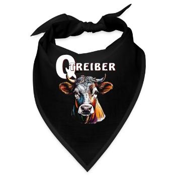 KUH Q-TREIBER - Bandana - Schwarz - Vorne