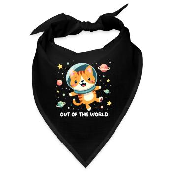 GALAXIE WELTRAUMKATZE - Bandana - Schwarz - Vorne