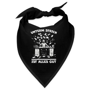 Chaos am Schreibtisch - Unterm Strich Alles Gut` - Bandana - Schwarz - Vorne