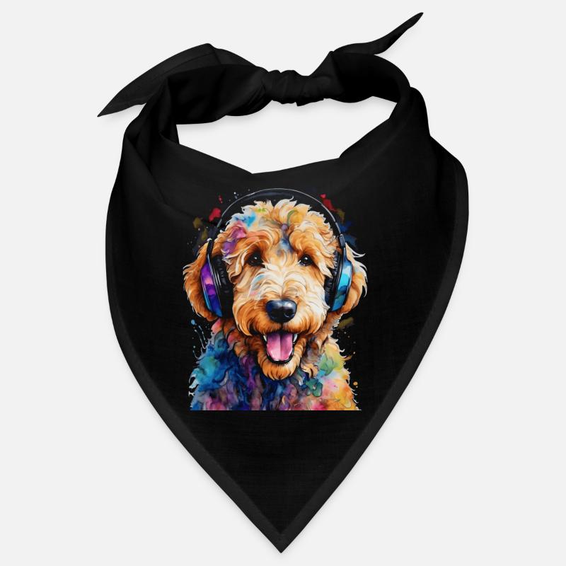 Goldendoodle Casque Chien Animal Design Imprimer Bandana