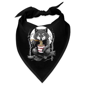 Wolf - Bandana - Schwarz - Vorne