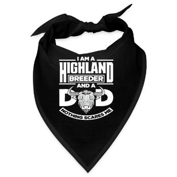 Ich Bin Highland Züchter Und Papa - Bandana - Schwarz - Vorne