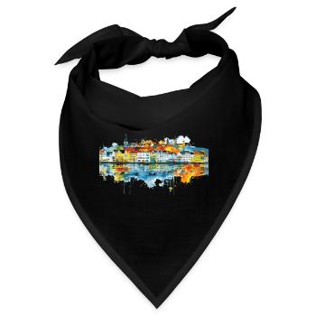 Bingen am Rhein - Bandana - Schwarz - Vorne