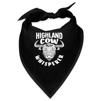 Highland Cow Whisperer Schottisches Hochlandrind - Bandana - Schwarz - Vorne