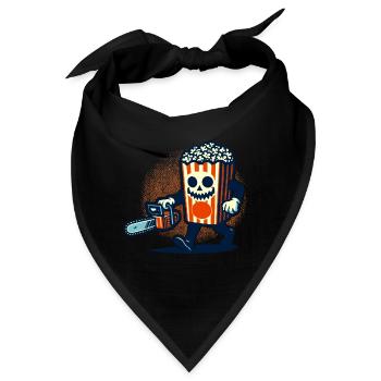 Unheimliches Psycho Popcorn Für Gruselfilme - Bandana - Schwarz - Vorne