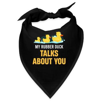 Meine Gummi-ente Spricht Über Euch, Kinder, - Bandana - Schwarz - Vorne