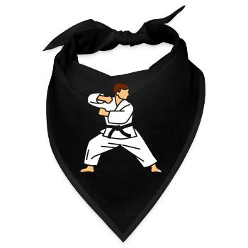 Karate - Bandana - Schwarz - Vorne