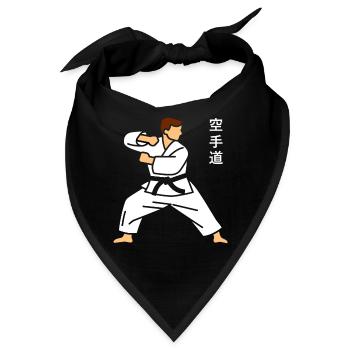 Karate - Bandana - Schwarz - Vorne
