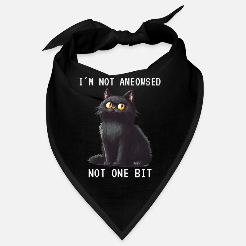 I'm Not Ameowsed Grimmige Katze Pixelart Pixel Bandana