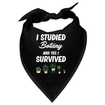 Ich Habe Botanik Studiert Und Ja, Ich Habe - Bandana - Schwarz - Vorne