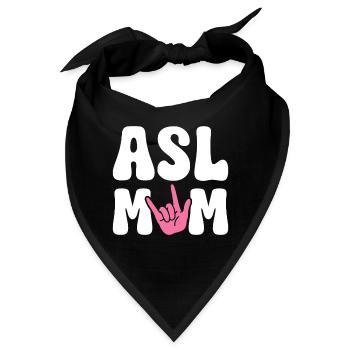 ASL Mama Lustig Taub und Schwerhörig ASL - Bandana - Schwarz - Vorne