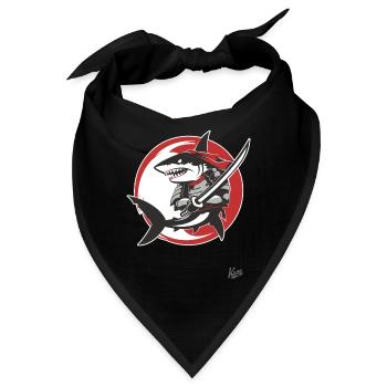 Samurai-Katana-Hai - Bandana - Schwarz - Vorne