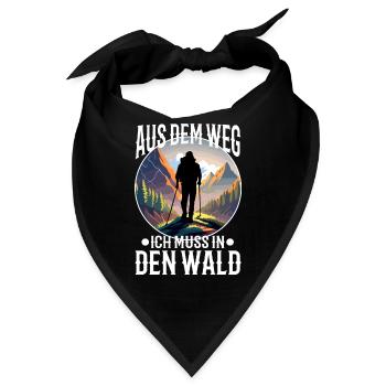 Aus dem weg ich muss in den Wald - Bandana - Schwarz - Vorne
