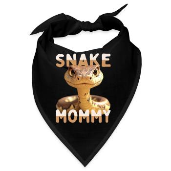 Snake Mommy Mama Schlange Muttertag Schlangen Mom - Bandana - Schwarz - Vorne