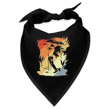 Vintage Golfspieler - Bandana - Schwarz - Vorne