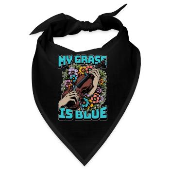 Fiddle My Grass Is Blue Music Lover Fiddle Player - Bandana - Schwarz - Vorne