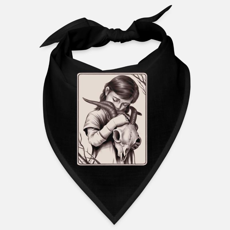 Verborgene Dunkelheit – Mädchen mit Dämonenschädel Bandana
