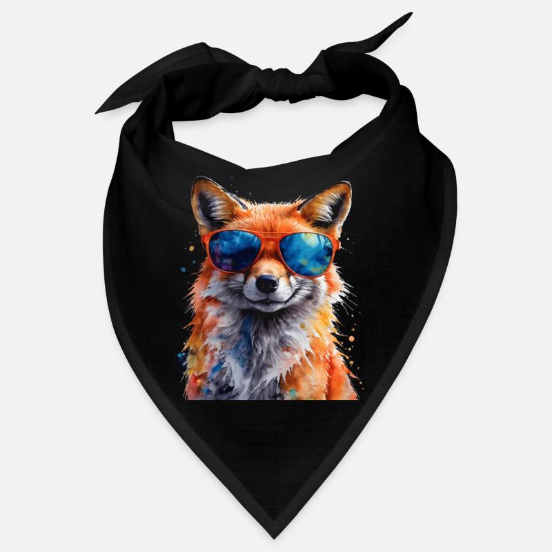 Fuchs Sonnenbrille Bunt Tier Design Print Bandana