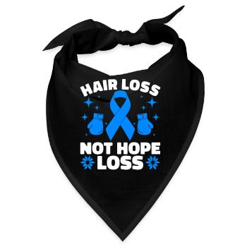 Alopecia Areata Bewusstsein Haarausfall - Bandana - Schwarz - Vorne