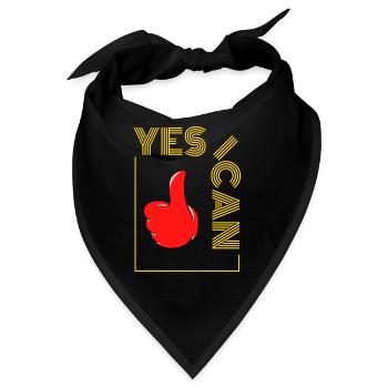 ja ich kann das - Optimismus ist mein Können - Bandana - Schwarz - Vorne