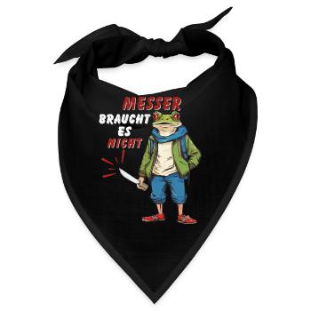 MESSER BRAUCHT ES NICHT - Bandana - Schwarz - Vorne