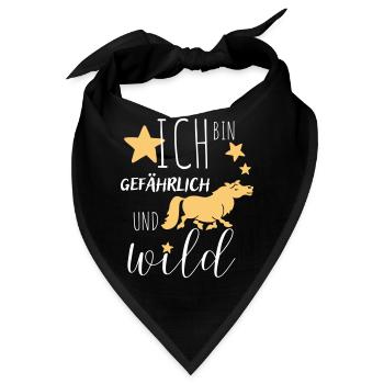 Ich bin und wild! - Bandana - Schwarz - Vorne