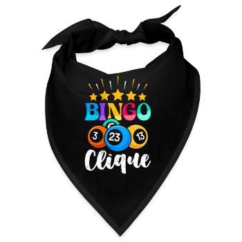 Bingospieler BINGO CLIQUE Lustiges Bingo - Bandana - Schwarz - Vorne