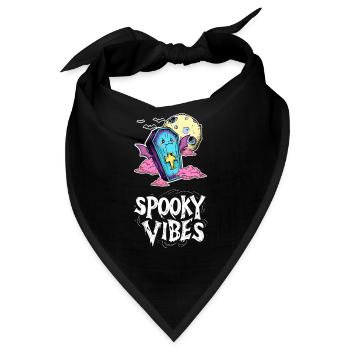 Fliegender Sarg mit Fledermausflügeln Design - Bandana - Schwarz - Vorne