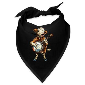 Hereford-Rinderzüchter, Bluegrass-Banjospieler - Bandana - Schwarz - Vorne