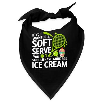 Soft Serve vs Eiscreme Cartoon-Zitat - Bandana - Schwarz - Vorne