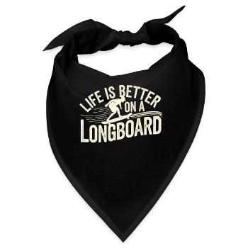 Skater Life: Downhill Longboarding Und Street - Bandana - Schwarz - Vorne