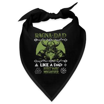 RAGNA-DAD Grüner Wikingerhelm für starke Väter - Bandana - Schwarz - Vorne