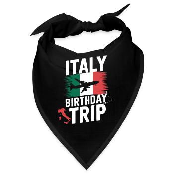 Italy Birthday Trip Abenteuer - Bandana - Schwarz - Vorne