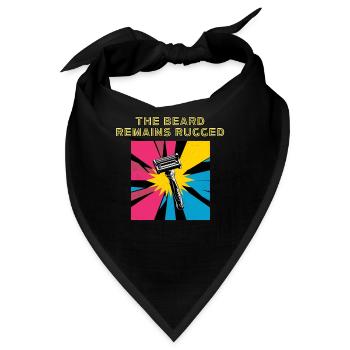 Der Bart bleibt robust Vintage-Rasierer-Design - Bandana - Schwarz - Vorne
