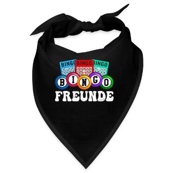 BINGO FREUNDE Bingospieler Bingo Abende Bingo - Bandana - Schwarz - Vorne