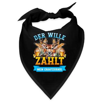 Münchner Volksfest DER WILLE ZÄHLT MEIN - Bandana - Schwarz - Vorne