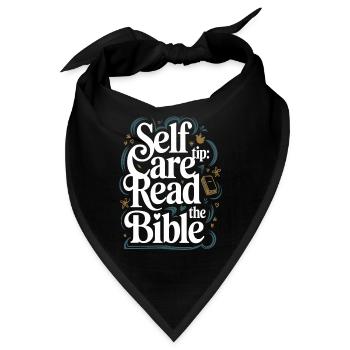 Self Care Tip Read The Bible - Bandana - Schwarz - Vorne