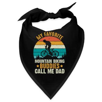 Meine Lieblings-Mountainbike-Kumpels lustig - Bandana - Schwarz - Vorne