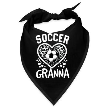 Soccer Granna Leopard Heart Granna Soccer Player - Bandana - Schwarz - Vorne