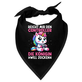 Reicht mir den Controller die Königin will zocken - Bandana - Schwarz - Vorne