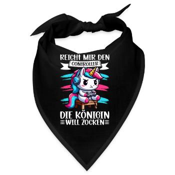 Reicht mir den Controller die Königin will zocken - Bandana - Schwarz - Vorne
