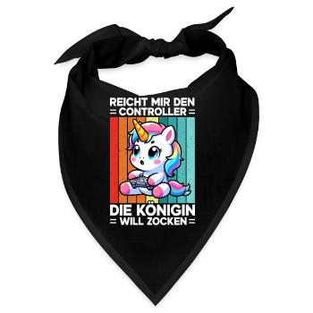 Reicht mir den Controller die Königin will zocken - Bandana - Schwarz - Vorne