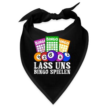 Bingo Damen LASS UNS BINGO SPIELEN Lustiges - Bandana - Schwarz - Vorne