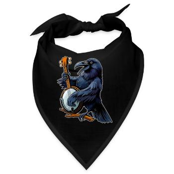 Raven Crow Bluegrass Banjo Spieler - Bandana - Schwarz - Vorne