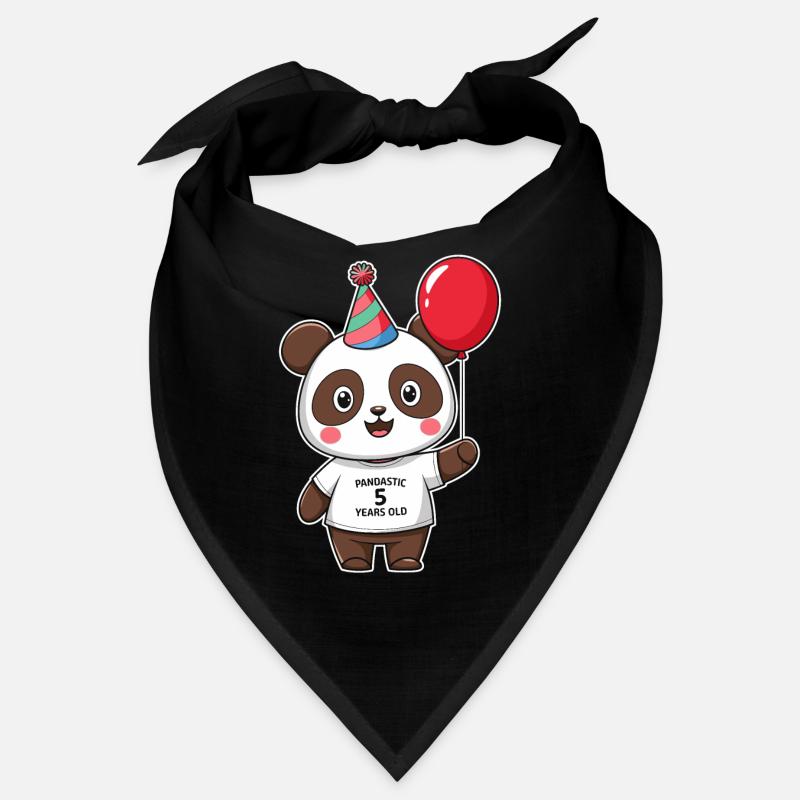 5ème anniversaire Panda Ours Panda Table 5 ans Bandana