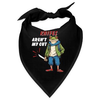 KNIVES AREN'T MY CUT - Bandana - Schwarz - Vorne