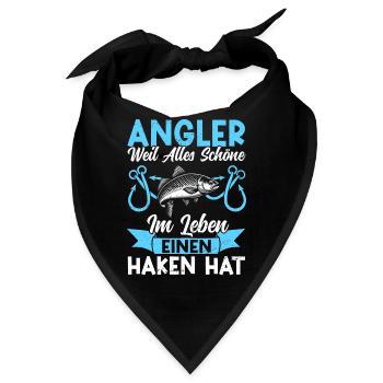 Angler Angelrute Witziges Fischer Hobbyfischer - Bandana - Schwarz - Vorne