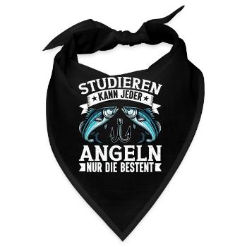Angler Angelrute Witziges Fischer Hobbyfischer - Bandana - Schwarz - Vorne