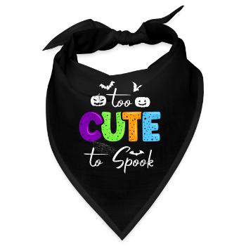 Halloween Kostüm Kinder TOO CUTE TO SPOOK - Bandana - Schwarz - Vorne