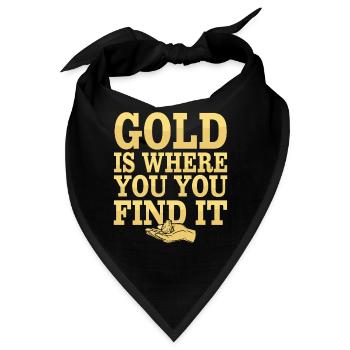 Goldrausch Abenteuer Goldsucher Schatzsuche - Bandana - Schwarz - Vorne
